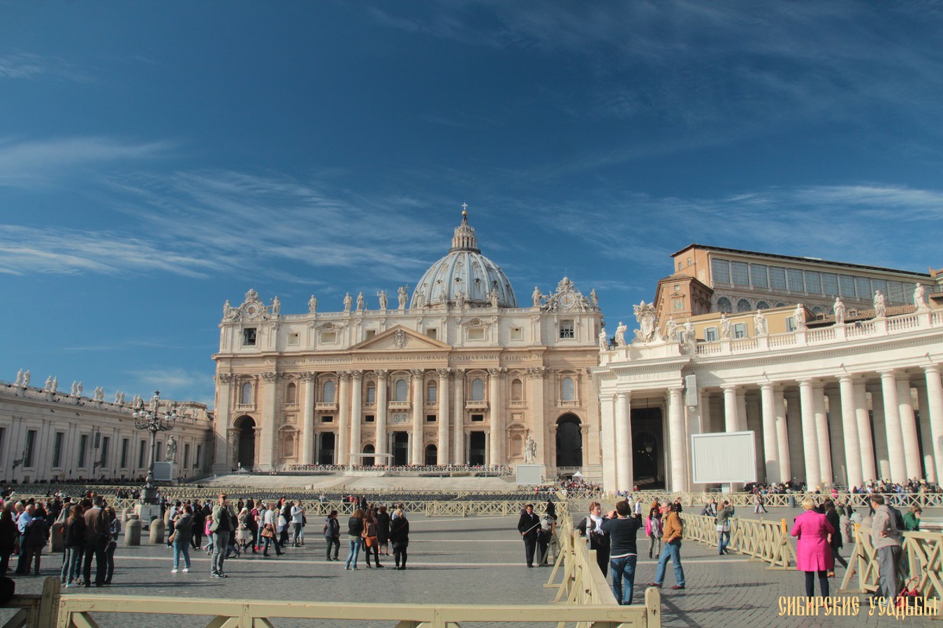 Схема важных мест и достопримечательностей на площади Собора Св. Петра в Ватикане