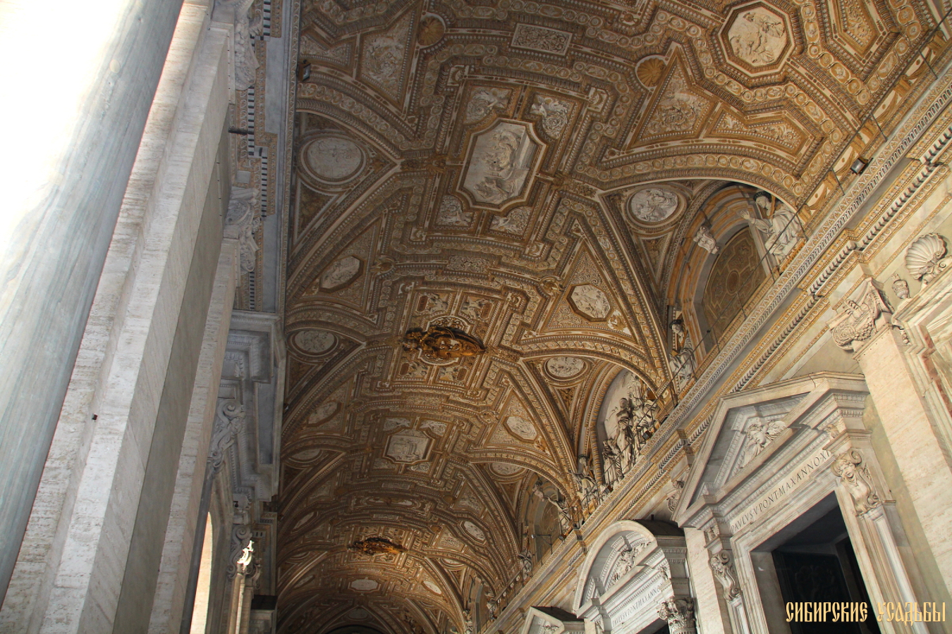 План Собора Св. Петра в Ватикане - портик и главный фасад