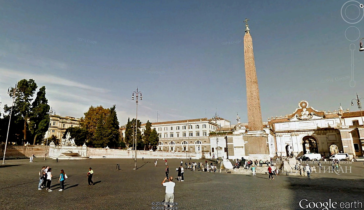 Вид на площадь Piazza del Popolo